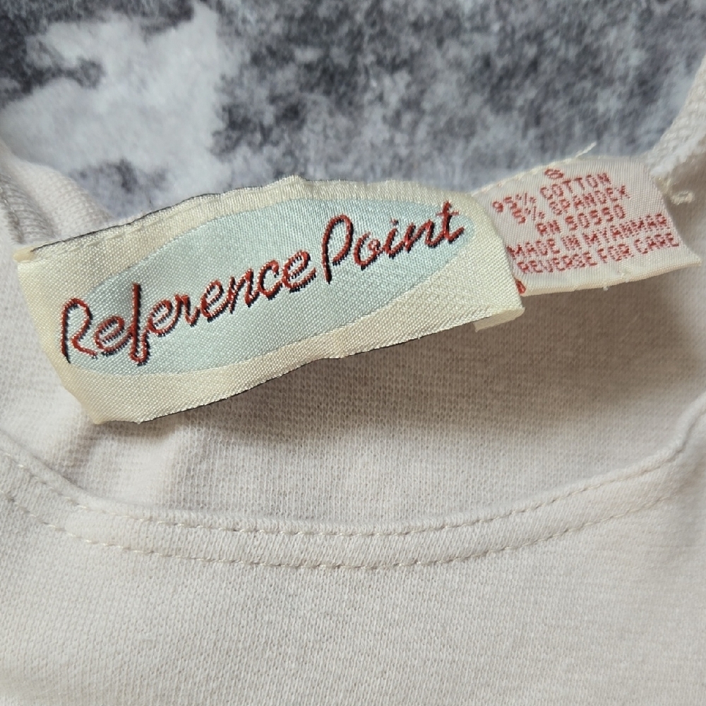 Vintage Reference Point Cream Ribbed Scoop Tank - Picture 2 of 5
